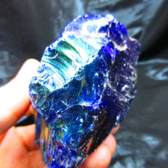 Saint Germain Aura Bluish Purple Andara Monoatomic Crystal Glass